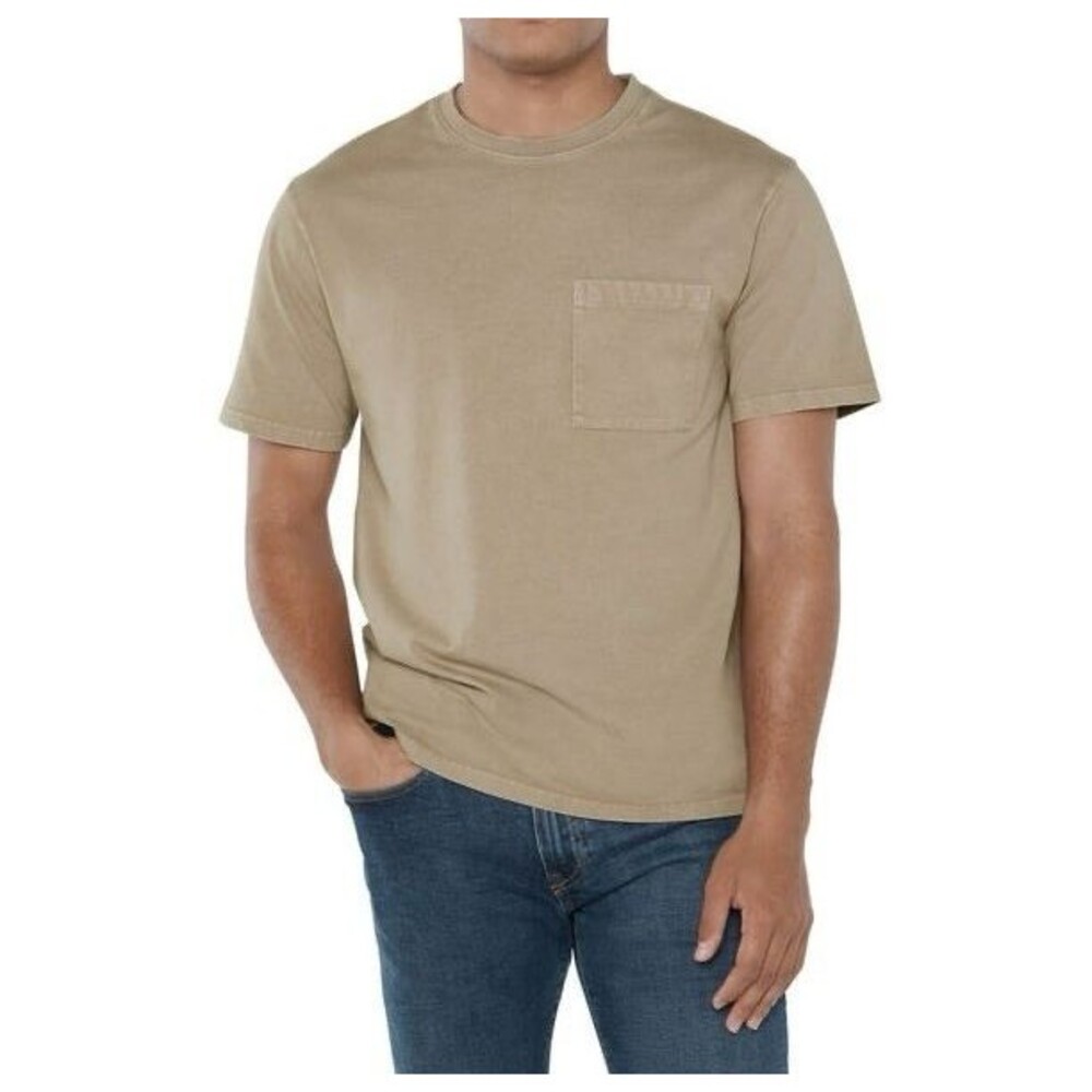 NWT Gap Men's Washed Pocket Tee Taupe 100% Cotton- Size Small